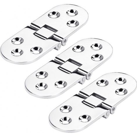 Set di cerniere in 3 pezzi con perno di montaggio, facile installazione, 6 fori per viti, cerniera per mobili 80 mm × 30 mm, mini cerniere, cerniera per armadietto per (1/5)