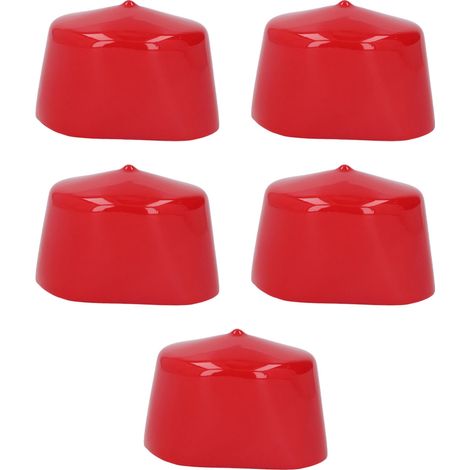 Lot de 5 bouchons de vis PVC 60 mm souple retardateur de flamme antirouille protection filetage rouge (1/5)
