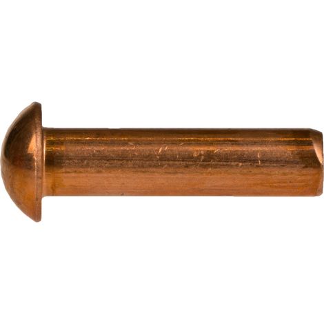 Reidl DIN 660 Halbrundniete 8x25, Kupfer / CuNiSi blank