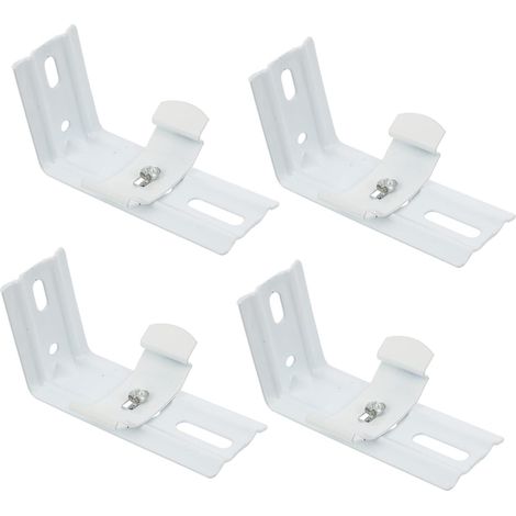 4 Stück 8 cm vertikale Vorhangschiene Heptacode feste Halterung für Vorhangseite Montagecode Vorhangzubehör