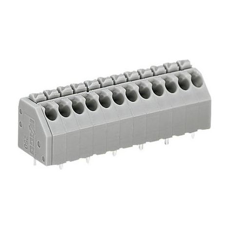 Bornier à ressort WAGO 250-210 1.50 mm² Nombre de pôles 10 gris 1 pc(s) (1/2)