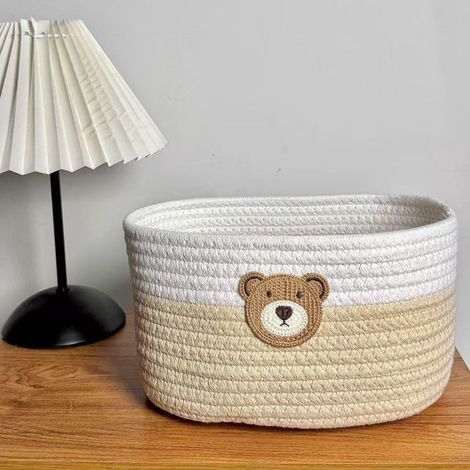 Panier En Corde - 30 X 25 X 20 Cm - Pour Rangement Buanderie Chambre À Coucher - 1 Pièce (1/5)