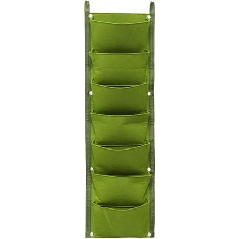 BUNTHAUS Wandmontierter Pflanzbeutel, 7 Wandmontierte Pflanzbeutel, Vertikaler Pflanzbeutel, Vertikaler Gartenbeutel, Vertikaler Garten für Balkon, Außenbereich, Garten, Hof