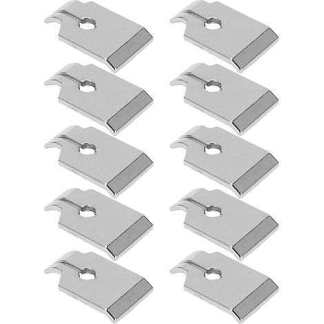 Lot de 10 pieds-de-biche en acier inoxydable de haute qualité, résistants à l'usure, légers, adaptés à un usage domestique, avec jointure des bords.