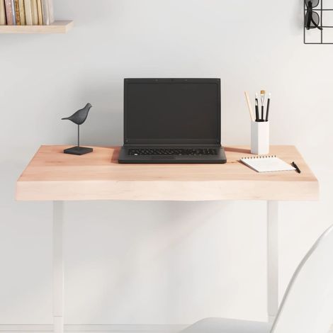 Dessus de table bois massif non traité bordure assortie (1/5)