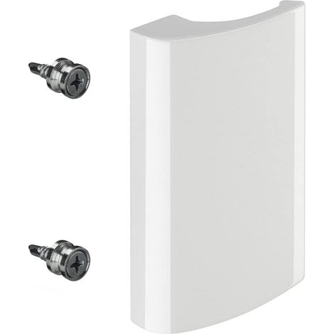 1 Poignée de porte patio Aluminium, Blanc brillant, BA 48 mm, Pour porte-fenêtre coulissante