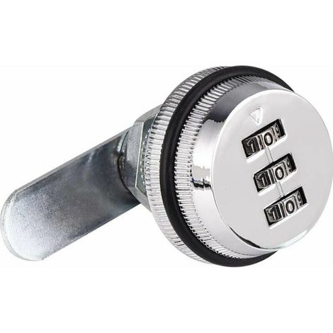 Serrures à combinaison par mot de passe à 3 chiffres,30mm en alliage de zinc Cam Cabinet Code Lock pour tiroir de sécurité Boîte aux lettres Cabinet Tool Box Glass Cabinet Safe Locker (1/5)