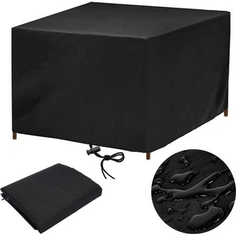Housse Table de Jardin 80x80 Housse Salon de Jardin Exterieur Housses pour Mobilier de Jardin Impermeable Bache Table Exterieur Housse de Protection Salon de Jardin Rectangulaire 80x80x80cm LxWxH (1/5)