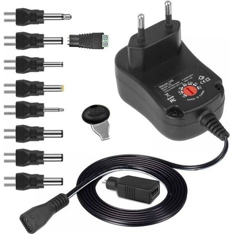 Adaptateur d'alimentation 12w 3v 4.5v 5v 6v 7.5v 9v 12v AC DC pour routeur, lumière LED (1/4)