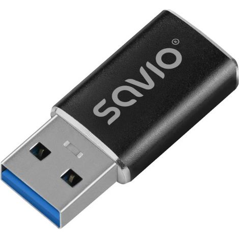 Savio AK-81 adaptateur de cable de video 0 m USB Type C USB type A Noir