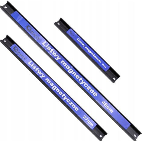 Geko Set de 3 barras magnéticas de metal para taller