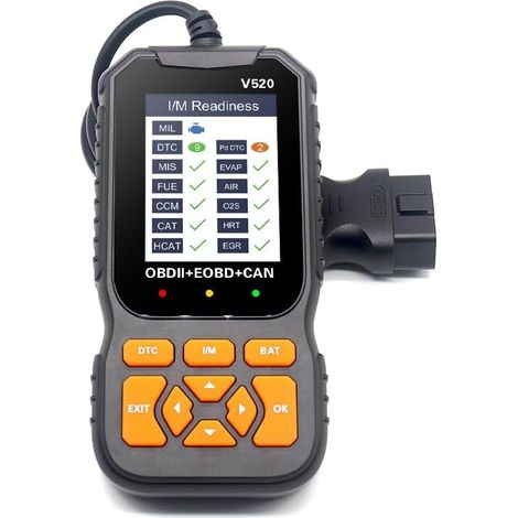 Outil de diagnostic automobile OBD2 V520 - Effacement des codes défauts - Diagnostic moteur - Impression cloud - 10 langues prises en charge - Compatible avec tous les véhicules conformes au protocole
