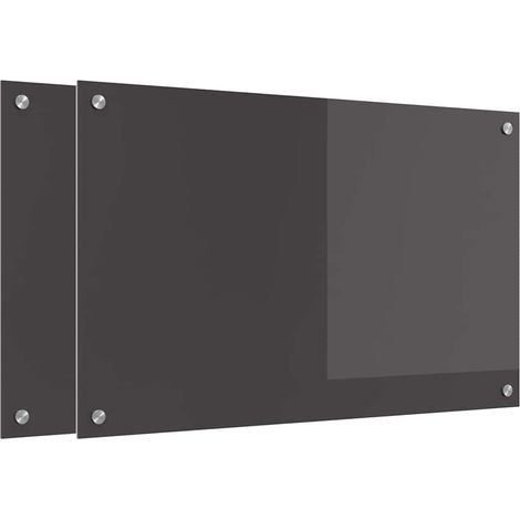 Protection de cuisine 2 pcs Gris foncé 80 x 50 cm verre trempé CFW52800 (1/5)