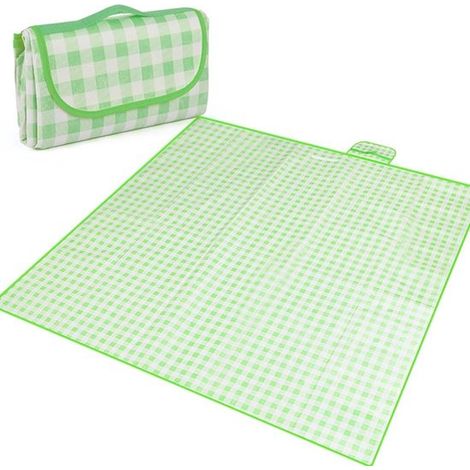REWYTAZ, Manta de picnic, 200 x 200 cm, Plegable, Alfombra de exterior, Toalla de playa, Alfombra de jardín, Esterilla de playa, Verde (1/5)