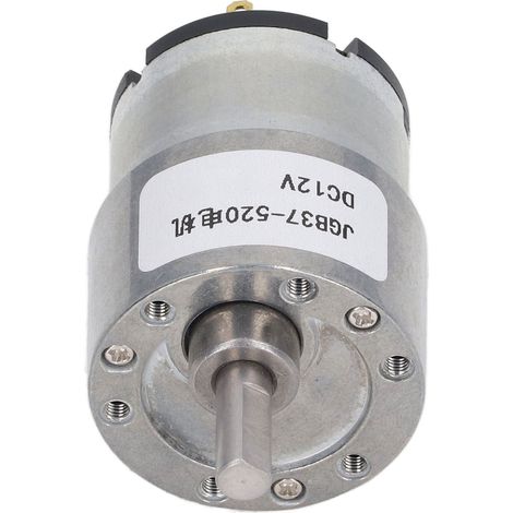 12V 45RPM Gleichstrom-Getriebemotor, selbsthemmendes Schneckengetriebe, beidseitig im Uhrzeigersinn/gegen den Uhrzeigersinn, mit Turbine, für Automatisierung und Heimwerkerprojekte. (1/5)