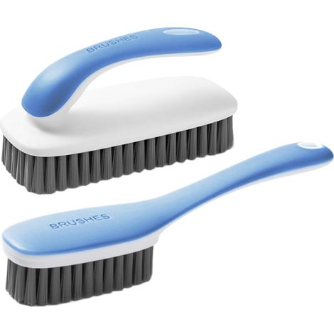 Brosse à linge anti-taches 2X Brosse de nettoyage pour vêtements Outil de salle de bain portable, poignée ergonomique, produit d'entretien ménager pour tissus