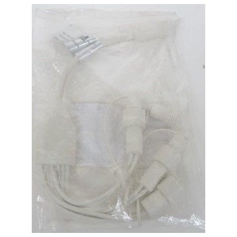 Connecteur 3 départs blanc pour rideaux lumineux PRO ILLUM mâle / femelle ø13mm sans pont redresseur 1A max Blachere HLY031B