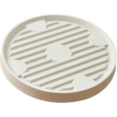 1 PCS Support Roulant pour Plantes avec Roues, Palette pour Plantes, Caddie, Chariot, Dessous de Verre, Plateau pour Pot de Fleurs, pour Arbres en Pot, Diamètre extérieur 22 cm, Beige (1/4)