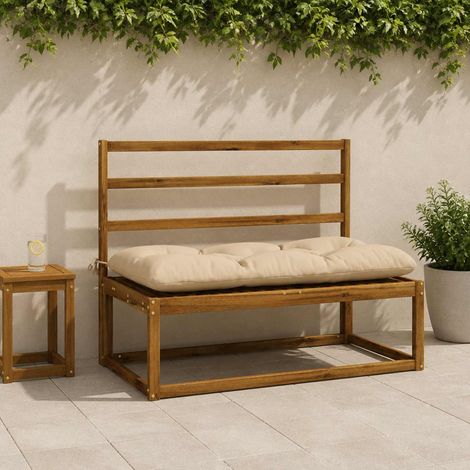 vidaXL Cojines para banco de 2 piezas VIANEN 100% Poliéster Crema (1/5)