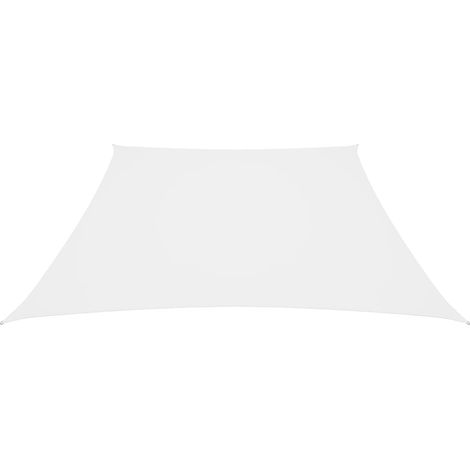 Maison Exclusive - Toldo de vela trapezoidal de tela oxford blanc