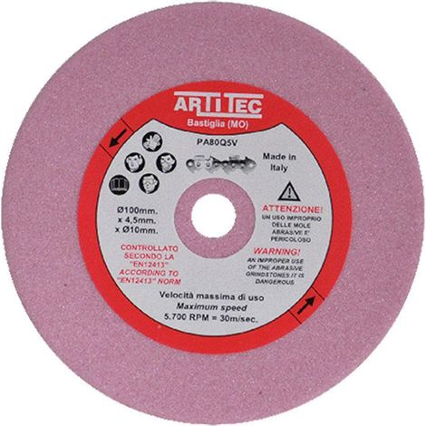 MOLA PER AFFILATRICE ELETTRICA 'AR / AR-MP' foro Ø 10 - sp.3,2 mm (mod.AR) (1/4)