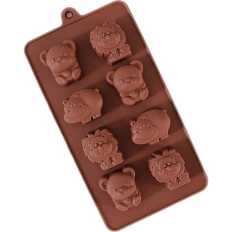 Moule À Pâtisserie En Silicone - Figurines Animaux - Résistant Au Four Congélateur Lave-Vaisselle - 2 Pièces (1/5)