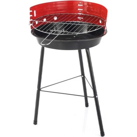Barbecue YFER populaire Ø33 cm Noir et rouge Pour 4 personnes