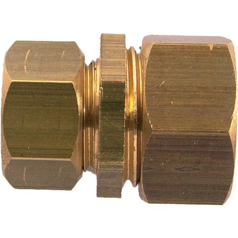 Garis Racor biconico doble desigual latón 15x21 mm