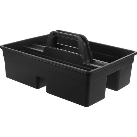 Plateau de rangement rectangulaire plastique pour produits de nettoyage, pour particuliers, rangement efficace outils de nettoyage (1 pièce) (1/5)