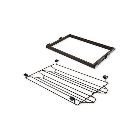 Emuca – Kit de rangement chaussures en métal pour armoires – Module 600mm – Acier et aluminium – Couleur moka – Fermeture souple réglable (1/5)