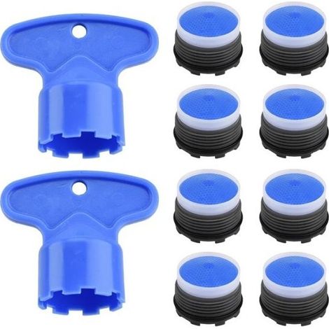 M18.5 5Pièces Aérateur Robinet inclus Clé de Démontage Outil de Retrait pour Remplacement de Salle de Bains et Cuisine filtre à eau robinets D'économie d'eau (M18.5×8) (1/5)