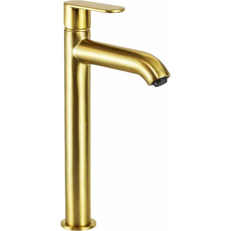 Mitigeur lavabo en laiton doré brossé Paini Domus 18PJ205LL Or brossé (1/4)