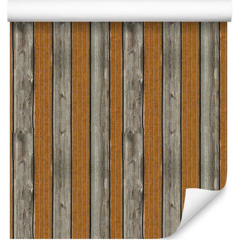 Carta da parati effetto legno per soggiorno e camera da letto, 50x1000 cm (1/5)