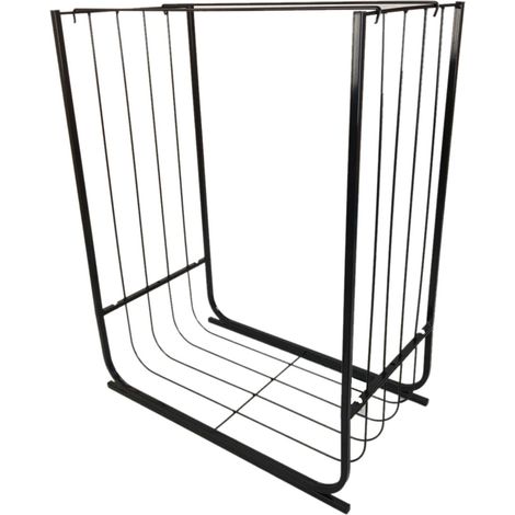 Portalegna in ferro rinforzato scaffale legna Camino 100x40x120 Deluxe tg. XL STI (1/2)