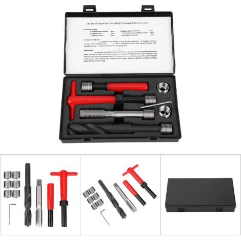 Kit de Réparation de Filetage M16x2, Clé de Foret Torsadée en Acier Inoxydable Insert Fileté (1/5)