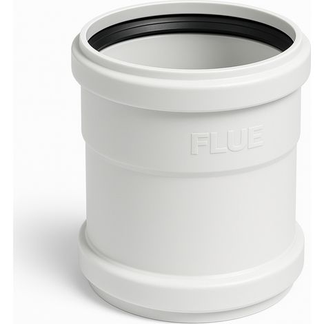 Bicchiere separatore Ø80 per sistemi fumo a condensazione in pp bianco con guarnizioni epdm flue pabsd 03 d80