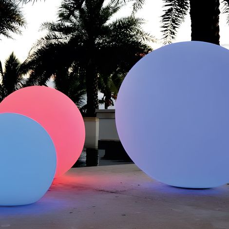 Lampada a palla 70 cm da giardino con batteria solare