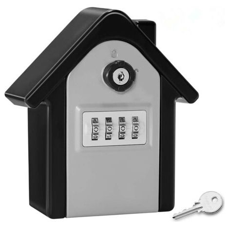 Wall Mounted Key Safe Box with Digital Code & Emergency Keys, Large Size Key Safe Box Outdoor Key Box for Home, Office, Factory, Garages (1/4)