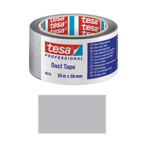 NASTRO ALTA RESISTENZA DUCT TAPE 4610 TESA - GRIGIO MM 50 ML 25- 6 pezzi