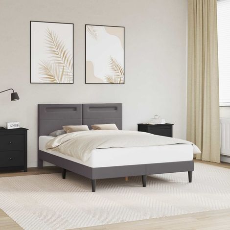 Struttura del letto con testiera Grigio 120 x 190 cm Similpelle vidaXL (1/5)