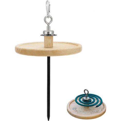 Support Magnétique Portable pour Bobine Anti-Moustique en Chêne - Idéal Maison et Extérieur (1/5)