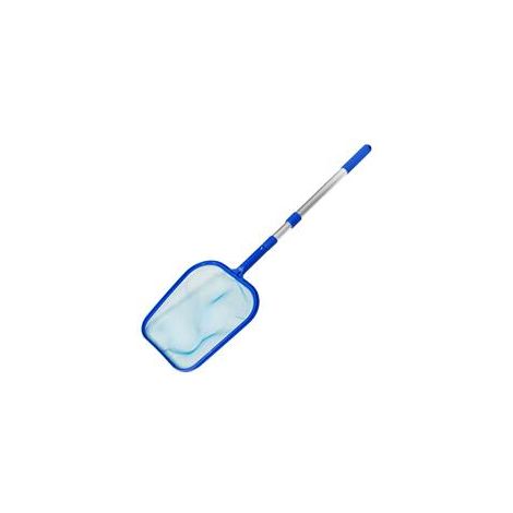 [MAI USATO]Skimmer per piscina, kit per la pulizia della piscina, skimmer per piscina a maglia fine, rete per piscina con manico telescopico in alluminio e guanti, per piscine, spa, fontane, stagni (1/5)