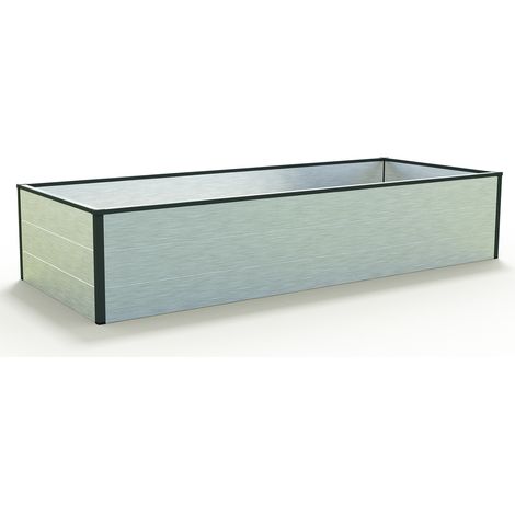 195 x 77 x 39 cm Hochbeet HALFSIZE, Aluminium eloxiert