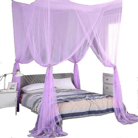 Moustiquaire de lit, moustiquaire de lit, grande moustiquaire de lit, couverture de lit de chambre, protection contre les insectes volants [jkw] (1/5)