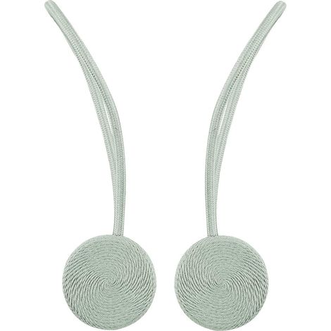 Ahlsen Magnetische Vorhangschnallen im 2er-Set, dekorative handgeflochtene Vorhangschnallen mit starkem, langlebigem Magnet – Fruchtgrün (1/5)