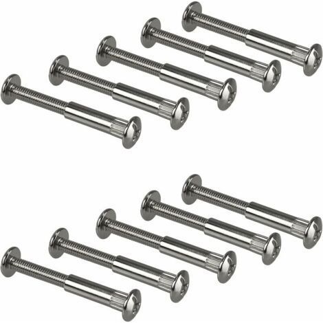 INHHUB Connection screws,connecting screws hexagon socket screw with thread assembly screw Professional nickel-plated steel socket Furniture Screws for connecting furniture,M6 x 25mm，Starlight10pcs- (1/4)