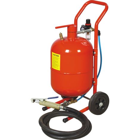 Varan Motors - NESB-01-1 MOBILER SANDSTRAHLER 19 LITER SANDSTRAHLGERÄT MOBIL SANDSTRAHLEN INKL. ZUBEHÖR (1/5)