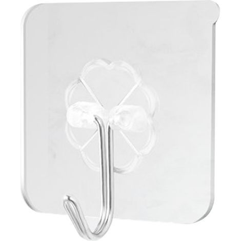 22 unsichtbare Klebehaken, transparente Garderobe, Tragkraft 20 kg, für Küche und Mäntel (1/5)
