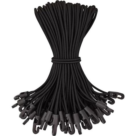 Lot de 50 tendeurs élastiques avec crochets, tendeurs élastiques de haute qualité avec crochets pour couvertures de piscine, AB (1/5)