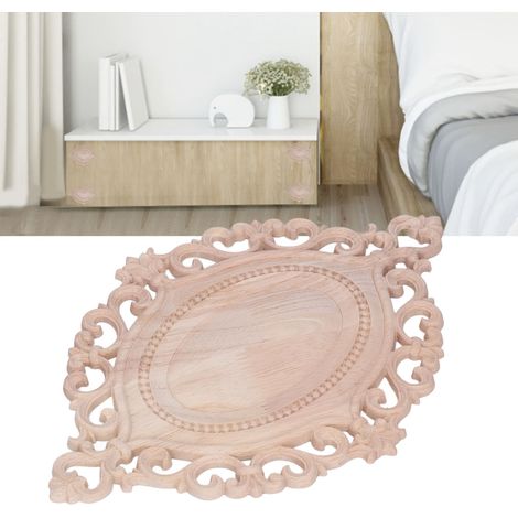 Friso de madera de alta calidad [aplique de pared de madera] modelo RBW28 para armarios y ventanas - Diseño histórico natural y duradero (28 cm x 20 cm) (1/5)
